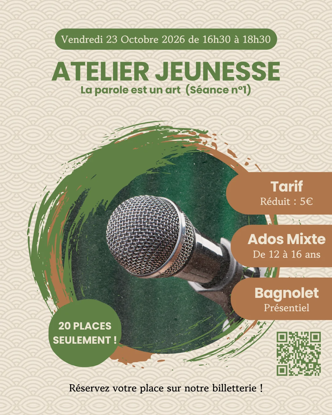 23/10 – La parole est un art : les ateliers de l&rsquo;Éloquence (J)