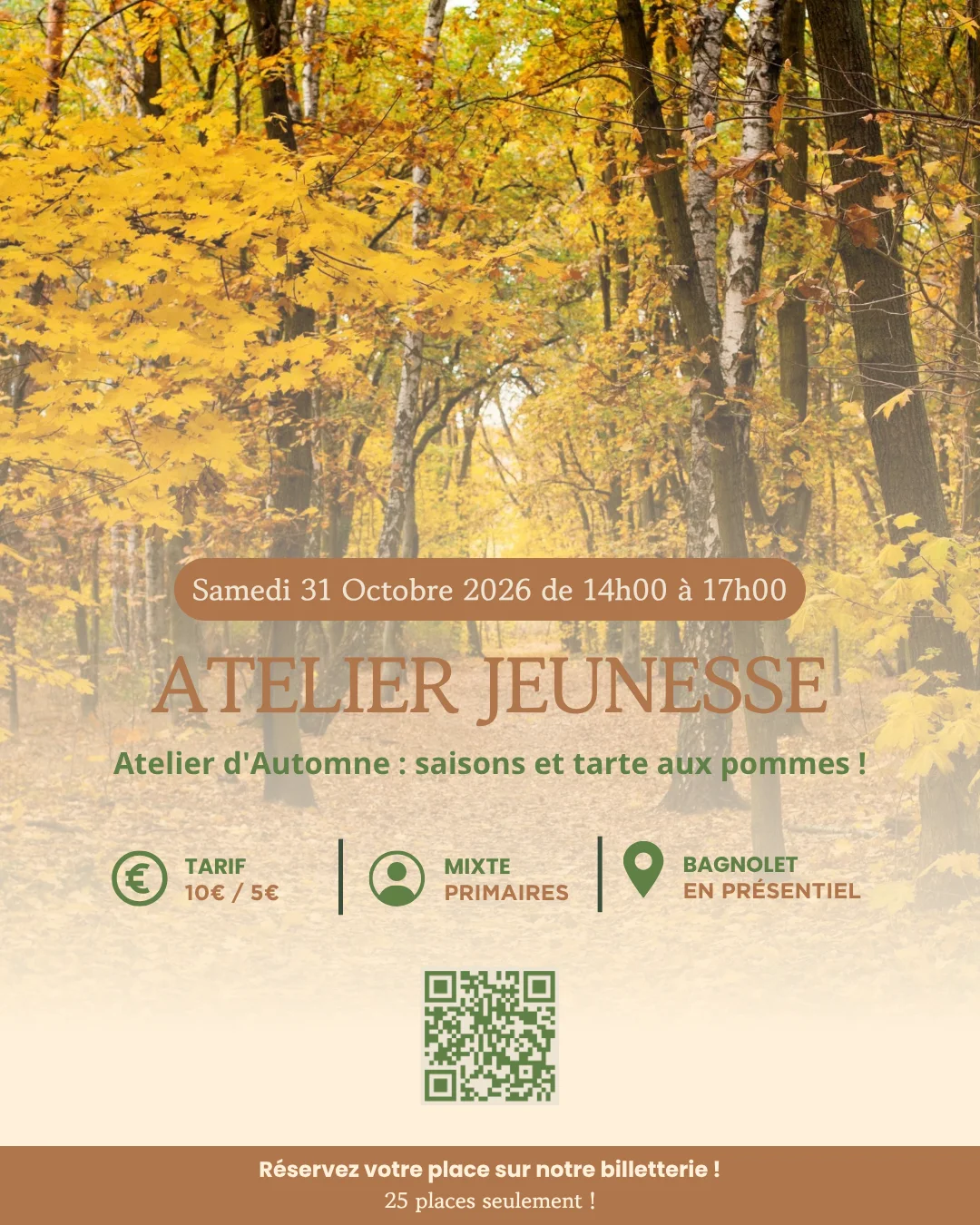 31/10 – Atelier d&rsquo;Automne : saisons et tarte aux pommes (J)